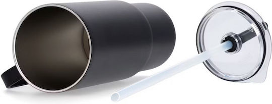 MiiR Handled Tumbler Θερμός Ανοξείδωτο 946ml Black με Καλαμάκι και Λαβή