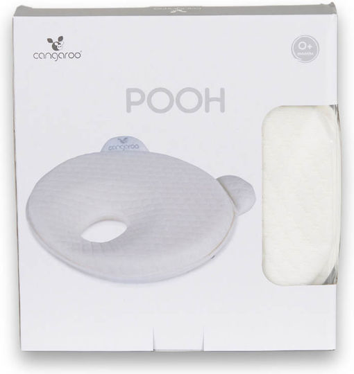 Cangaroo Бебешка Възглавница За Плагиоцефалия Memory Foam Pooh Бяла 56x52см