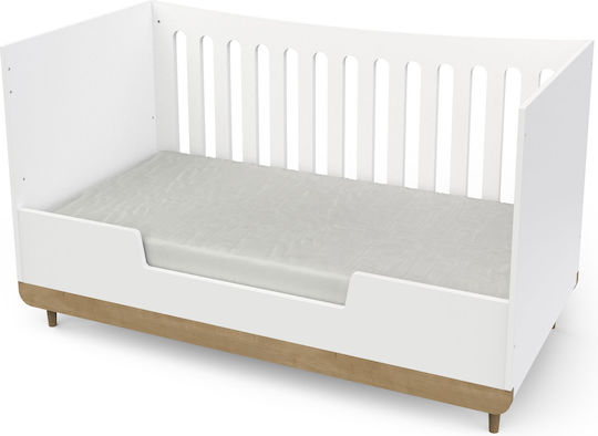 Polihome Pătuț Bebeluși Scandi Alb pentru Saltea 70x140cm