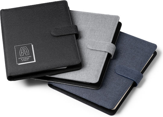 Notebook 80 Sheets A5 with Pen Holder Gray
