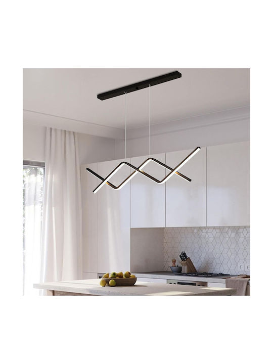 Adjustable Pendant Light Black 90x90cm