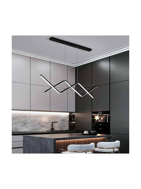 Adjustable Pendant Light Black 90x90cm