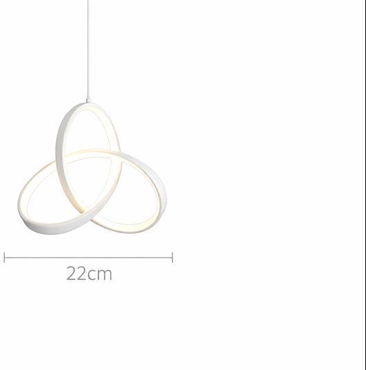 Adjustable Pendant Light White 22x22cm