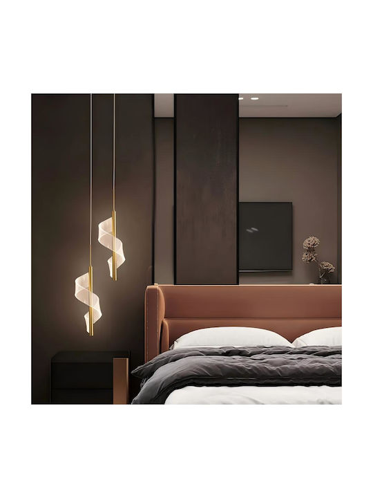 Adjustable Pendant Light Gold 30x30cm