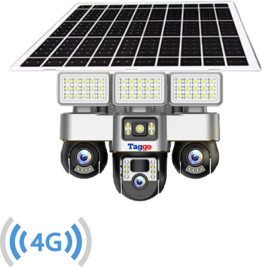 Taggo V380-SOLAR-3P4A-LIGHT-4G IP Cameră de Supraveghere 4G 12MP Rezistentă la Apă cu Baterie și Difuzor