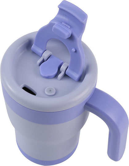 Total Gift Ποτήρι Θερμός Ανοξείδωτο 420ml PASTEL PURPLE