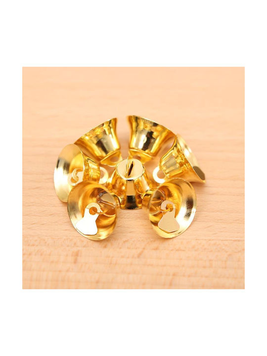 Set of Gold Bell Christmas Tree Ornaments 2x2cm 50 Pieces