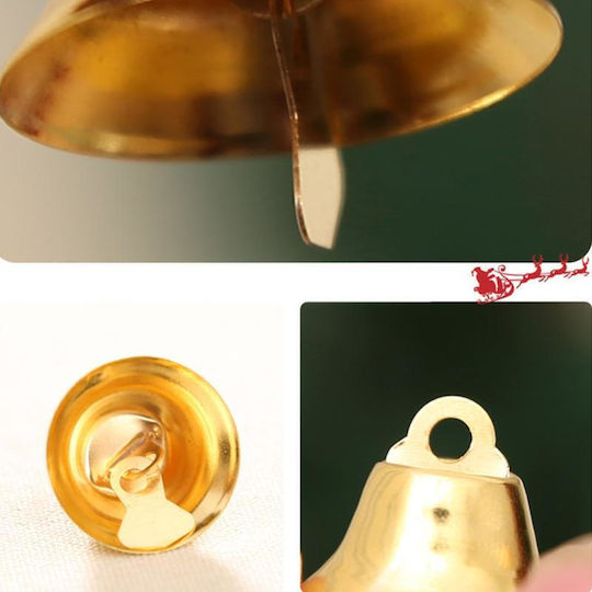 Σετ Κρεμαστά Στολίδια Καμπάνες Χρυσές 2x2cm 50τμχ