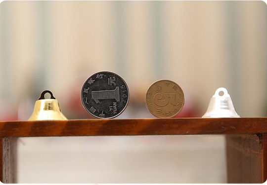 Σετ Κρεμαστά Στολίδια Καμπάνες Χρυσές 2x2cm 50τμχ