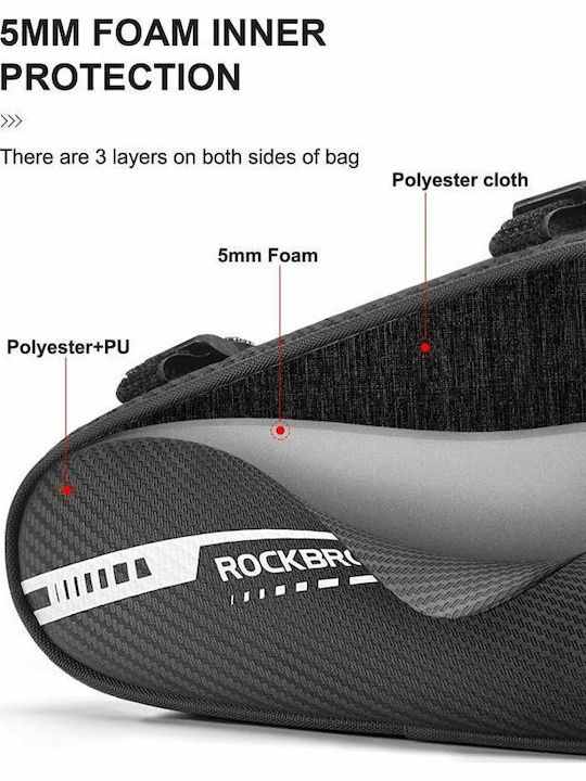 Rockbros B75 Τσαντάκι Σκελετού Ποδηλάτου 1.2lt Κόκκινο 30180075002