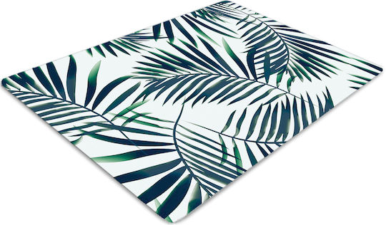 Office Chair Mat Floor Covering Design Floor Protection Green Leaves 120x90 Cm