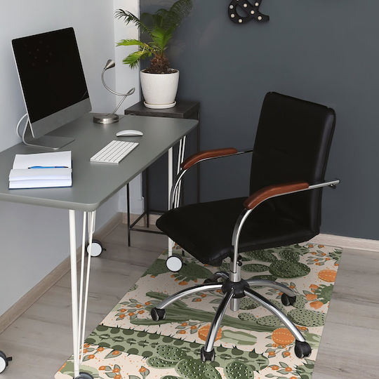 Office Chair Floor Protector Suitable for Office Orange 120x90 Cm