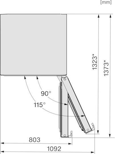 Miele 486лт NoFrost В201xШ66xД66см. Inox KFN 4796 AD