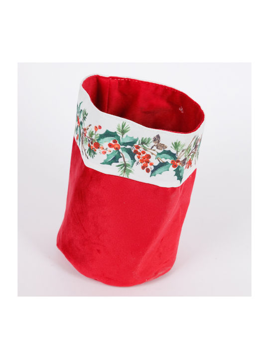 Eurolamp Weihnachtliche Tischdekoration Stoff Rot L20xB15xD37.5cm.