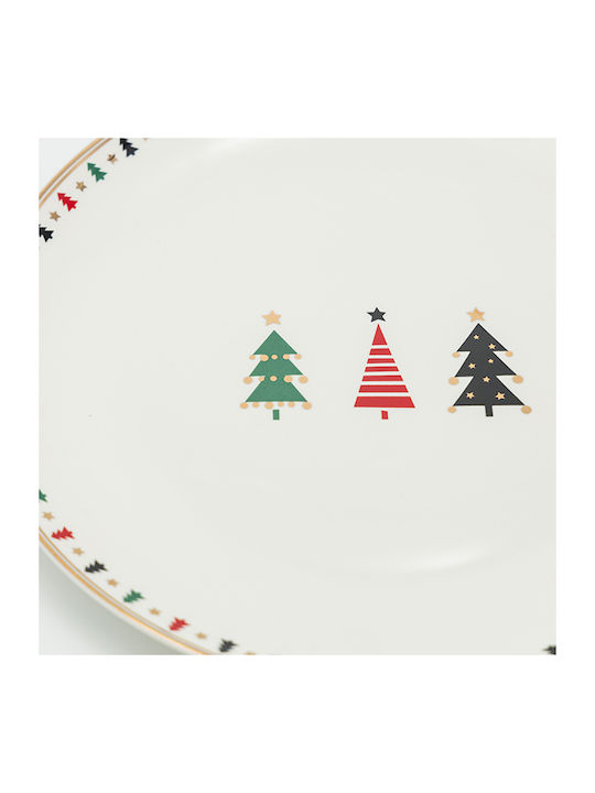 Weihnachtliche Teller Spachtel Bunte Weihnachtsbäume 26,70cm