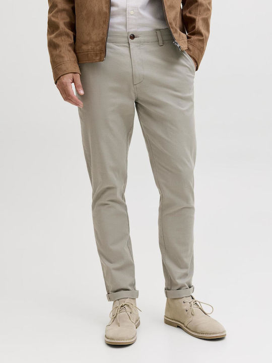 Hose Chino Elastisch in Schlanker Passform Vetiver