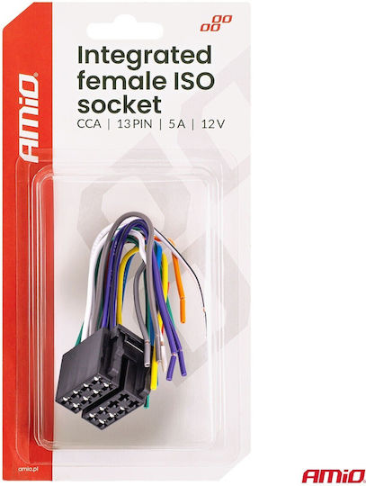 Amio Iso Plug 13 Pin Female 12v Up To 5a Cca Vehicle Electrical Installations 1 Pc 04441/am 04441/am 04441/am