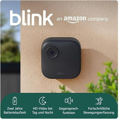 Blink 4th Gen 1080p Outdoor Wireless Security Camera 2-pack System Black B0b1n6b8qt