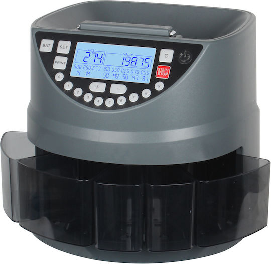 Money Counter with Mixed Counting Capability and Speed 270 Coins per Minute 09-09-runner26d
