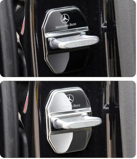 4 Pieces Car Door Lock Covers Mercedes Benz – Gold