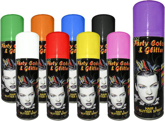 Party Color & Glitter Carnival Hair Spray 125ml Yellow