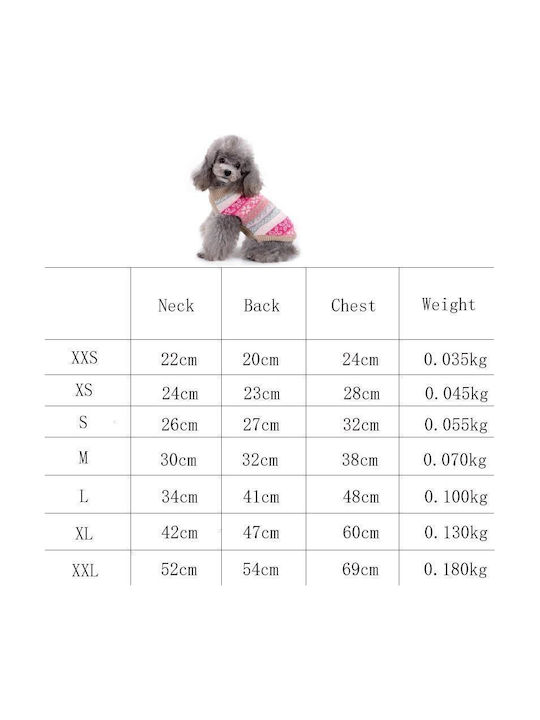 Pet Knitted Sweater Dog in Blue color XXL 22cm.