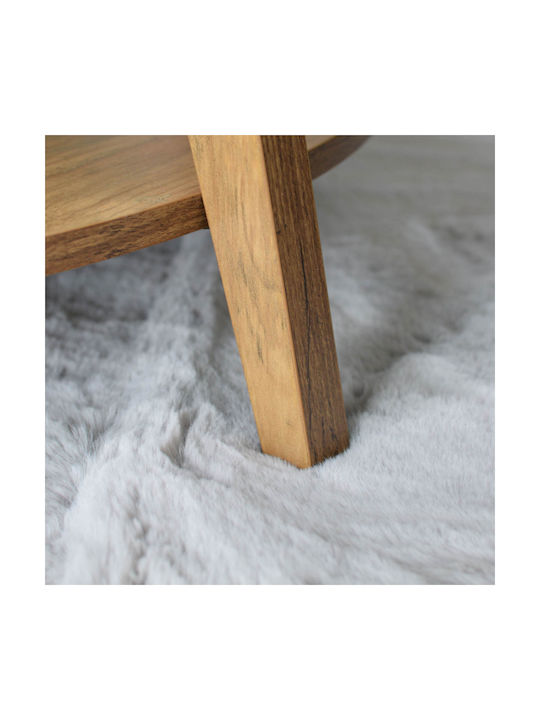 Ravelia Χαλί Αντιολισθητικό Γούνινο 80x200cm Light Grey