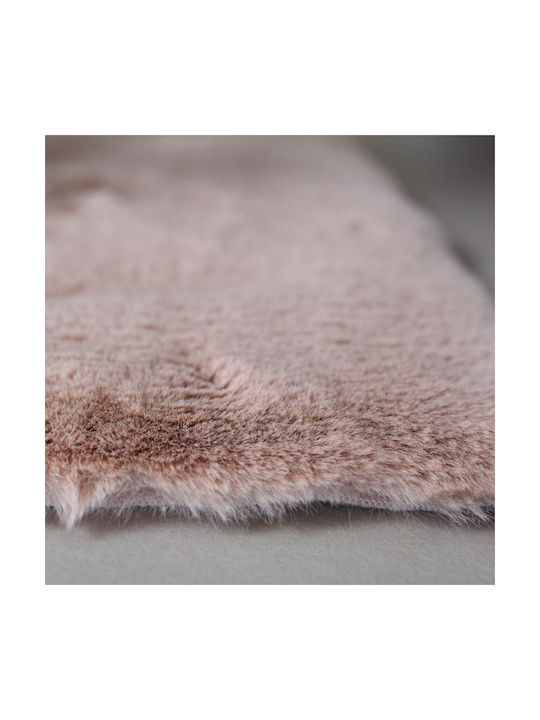 Ravelia Anti-slip Rug Rectangular Furry Pink