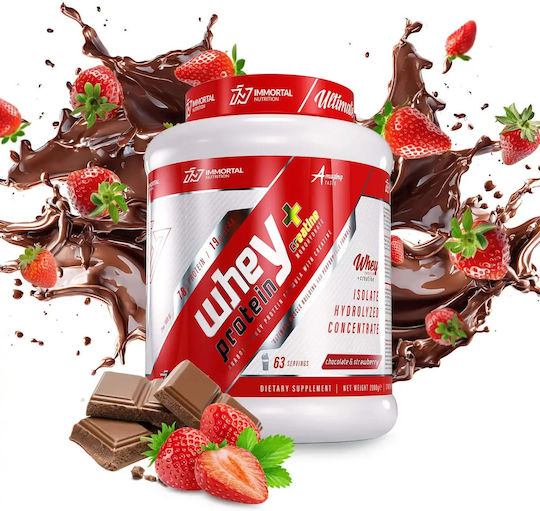 Immortal Nutrition Whey Zero + Creatine Protein Whey with Creatine & Flavor Chocolate Strawberry 2kg