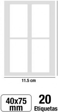 Madrid Papel Ετικέτες Τετραδίων 7.5x4cm 20τμχ
