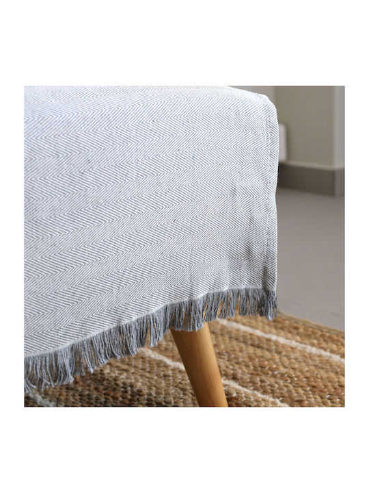 Ravelia Espiga Three-Seater Sofa Knitted Throw 180x280cm L Grey