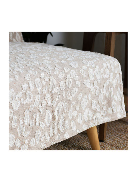 Ravelia Felino Ριχτάρι Τριθέσιου Καναπέ Chenille 180x280εκ. Beige