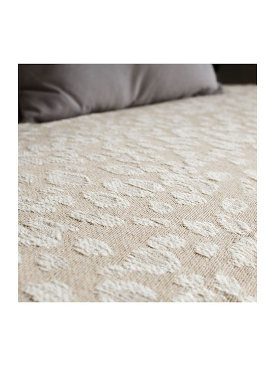 Ravelia Felino Ριχτάρι Τριθέσιου Καναπέ Chenille 180x280εκ. Beige