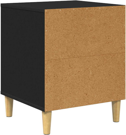 vidaXL Katzenbett Schwarz 42,5 x 40 x 53 cm aus bearbeitetem Holz