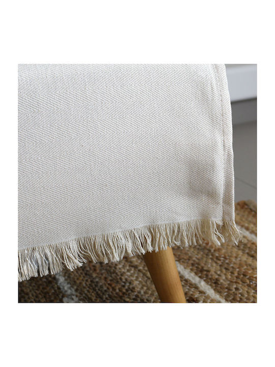 Ravelia Espiga Sofa Throw 2 Seater Knitted 180x240cm Ecru