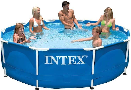 Intex Round Swimming Pool 6503L with Metallic Frame 366x76cm Light Blue