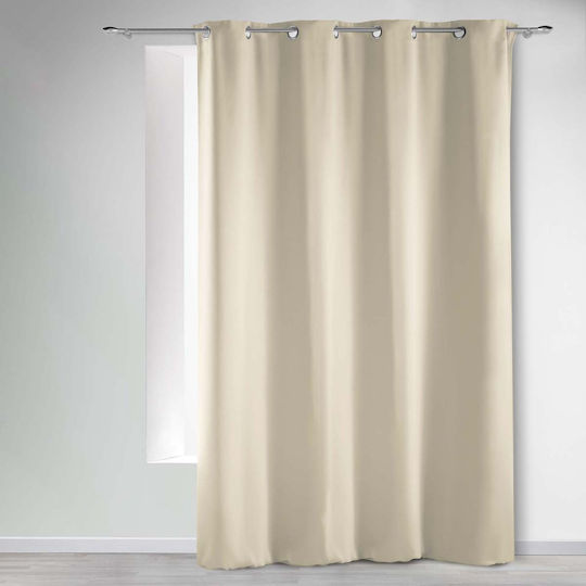 Blackout Curtain with Grommets Occult Ecru 135x240cm