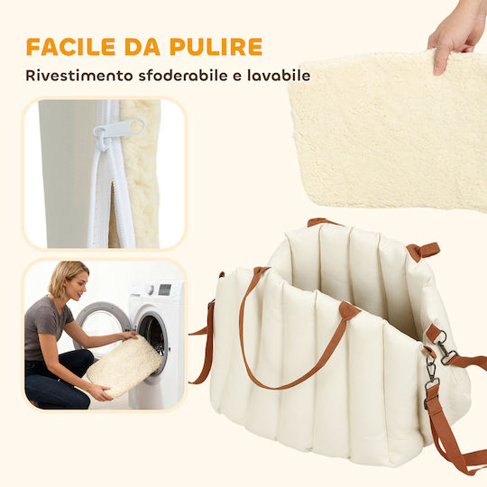 Pawhut Dog Carrying Beige Bag for 5kg Pets