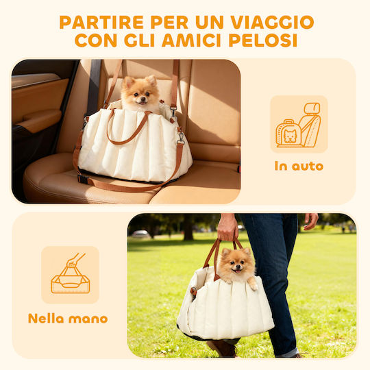 Pawhut Dog Carrying Beige Bag for 5kg Pets
