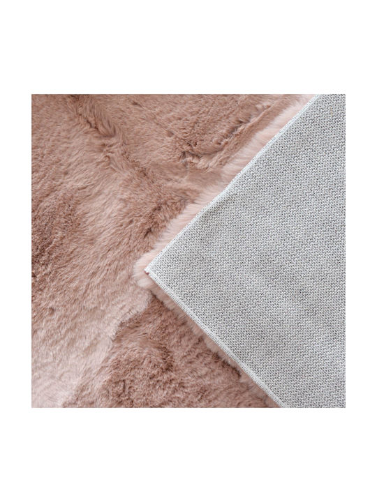 Ravelia Modern Bedroom Rugs Set Fluffy Pink HH148-1/Pink 3pcs