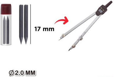 Madrid Papel 6 Pachete x 6 Mine Creion Mecanic Grosime 2mm