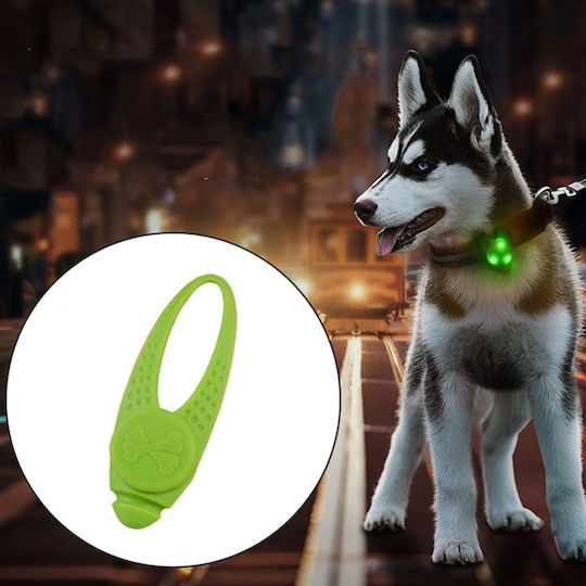 Hundemarke mit Licht Grün aus Gummi