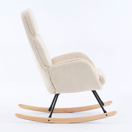Bliss Rocking Armchair Cream 94x67.5x106cm