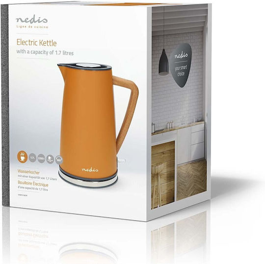 Nedis Електрическа Кана 1.7л 2200W Оранжева