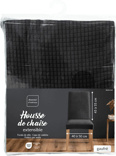 Sacha Schwarz Elastische Abdeckung Für Stuhl Noir 50x45cm