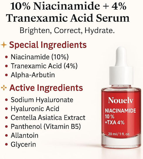 Anua Niacinamide 10%+TXA 4% Ενυδατικό Serum Προσώπου με Νιασιναμίδη & Υαλουρονικό Οξύ για Λάμψη & Πανάδες 30ml