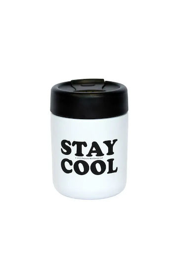 QuyCup Snoopy Ποτήρι Θερμός 350ml Λευκό