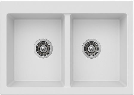 Unixton Drop-In Kitchen Sink Made of Liquid Granite 78x50cm Brown