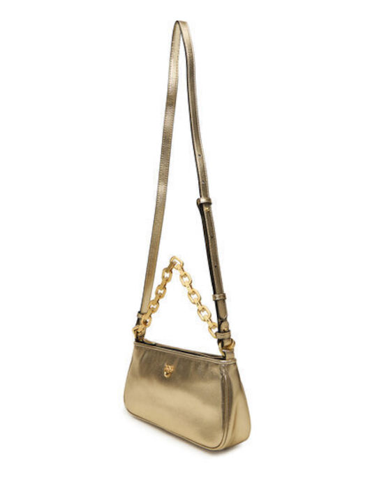 Half Moon Baguette Damentasche Schultertasche Gold