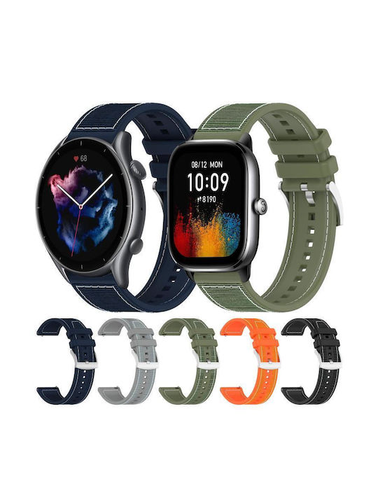 Hybrid Uhrenarmband Flechtmuster Silikon 22 mm Amazfit GTR 4 GTR 3 GTR 3 Pro Graue Hybrid Uhrenarmband Flechtmuster Silikon 22 mm Amazfit GTR 4 GTR 3 GTR 3 Pro Graue